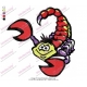 Danger Scorpion Embroidery Design